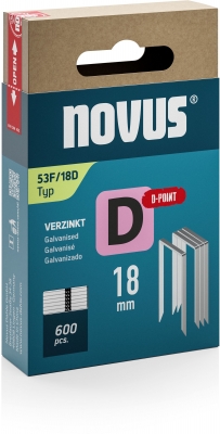 Capse Novus sarma plata, D tip 53F, D-point 18 mm, 600 buc/cutie